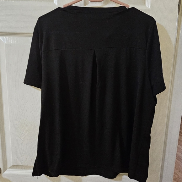 💝3/20 XL Black blouse with zipper bust - Picture 2 of 3